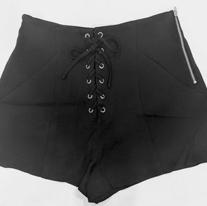 A.L.C. Navy Lace-up Kyle Shorts - size 2